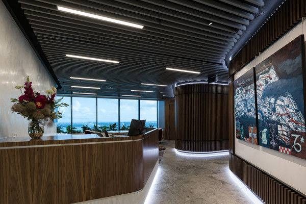 New Polished Plaster Finish Enhances Inner City Office