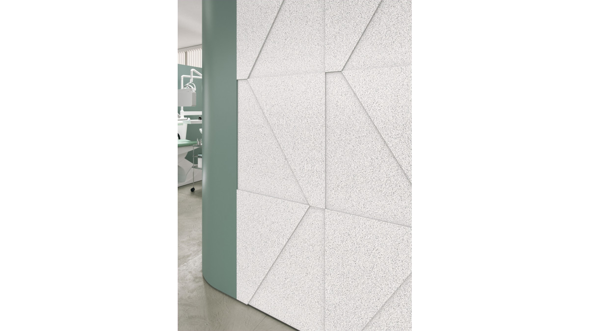 Corian Solid Surface — Domino Terrazzo Interior Wall.