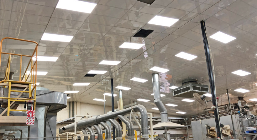 Antimicrobial Ceiling Retrofit for Food-Processing Plant