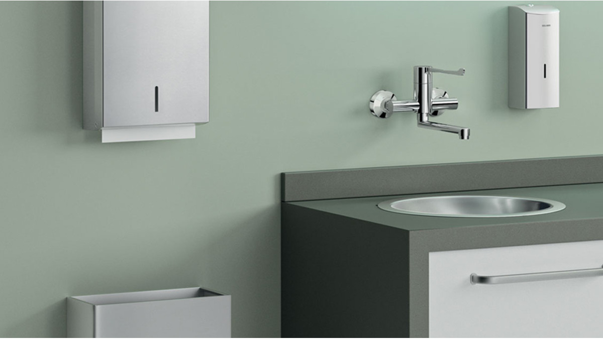 Delabie Securitouch Mechanical Basin Mixer DE2455.