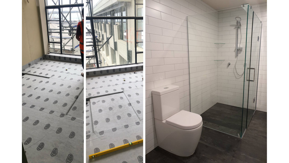 A full ARDEX system of internal wet area products was utilised in the Heritage Hotel Bathroom.