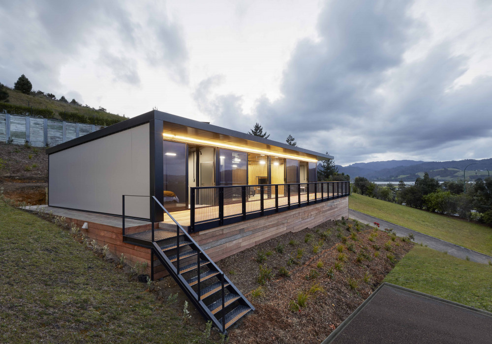 Innovative Pauanui Bach Features COLORSTEEL Both Inside and Out