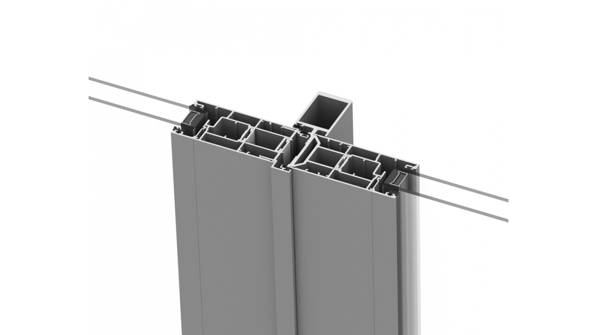 Meeting stiles for the bi-parting Compression Slider (interior view).