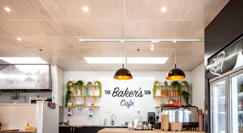 Hygienic Ceiling Tiles Printed with a Timber Pattern