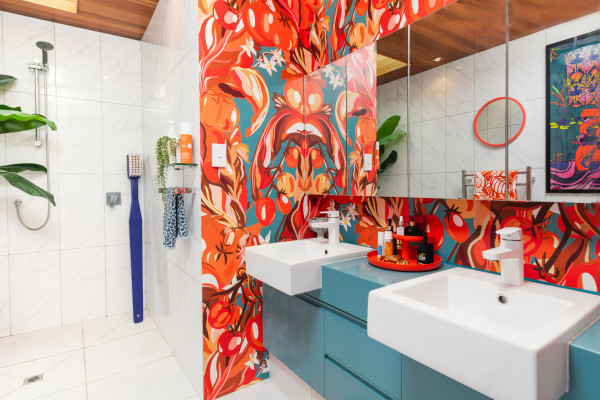 Colourful Bathroom Revamp Features The Dulux Renovation Range