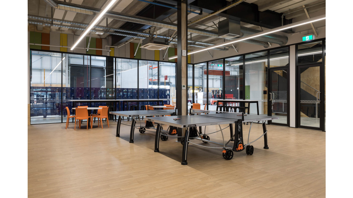 Advance Flooring at MIT Techpark: Carpet Tiles, Entrance Mat, Vinyl Flooring.