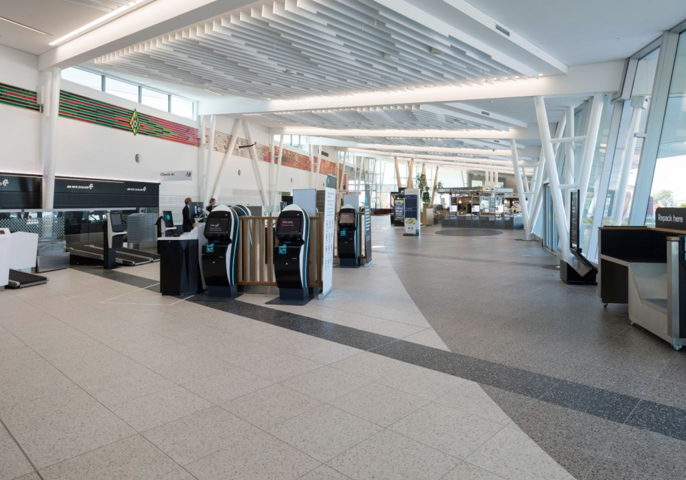 Terrazzo-Look Porcelain a Key Feature at New Plymouth Airport