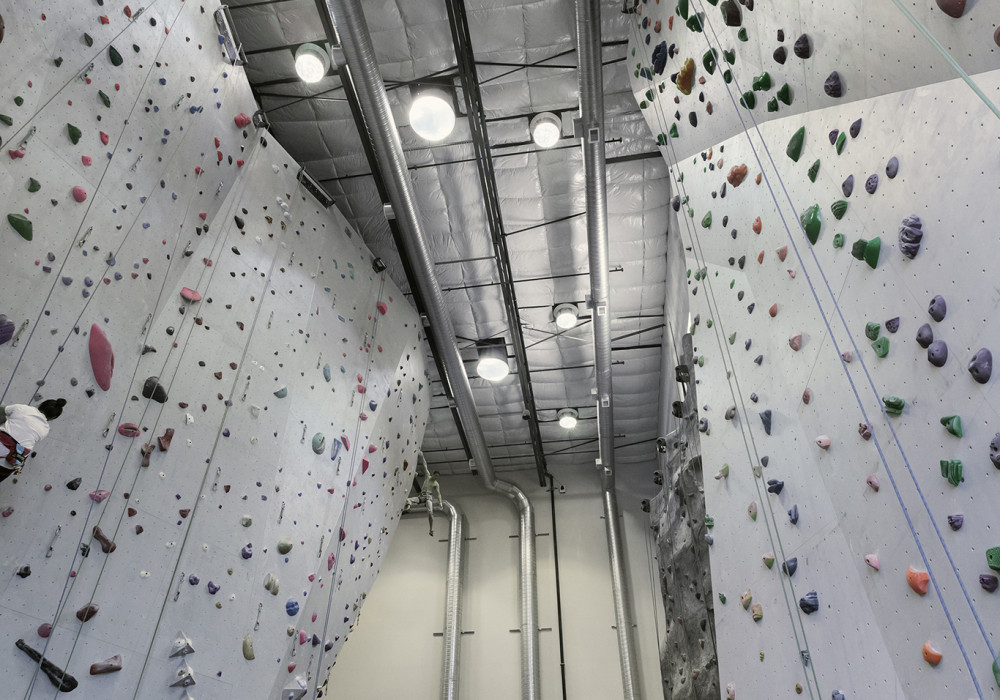 Shining Light Onto an Indoor Climbing Wall