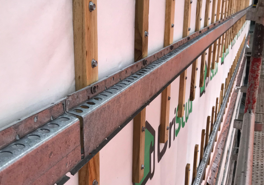 Vented Wall Cladding Cavities with Dimond's Vented Non-Combustible Batten