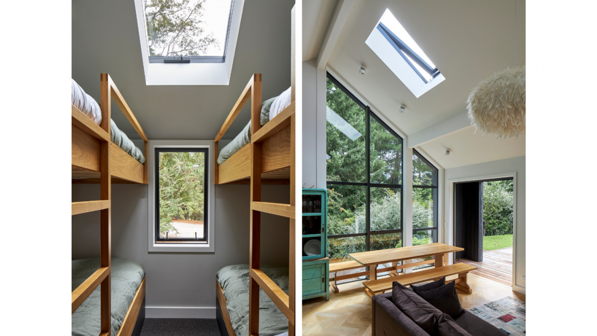 ThermalHEART Roof Windows draw attention to the ceiling and draw natural light.