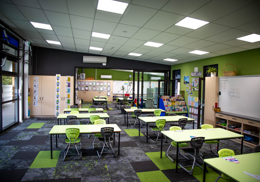 Colourful Carpet Tiles for Wainui School