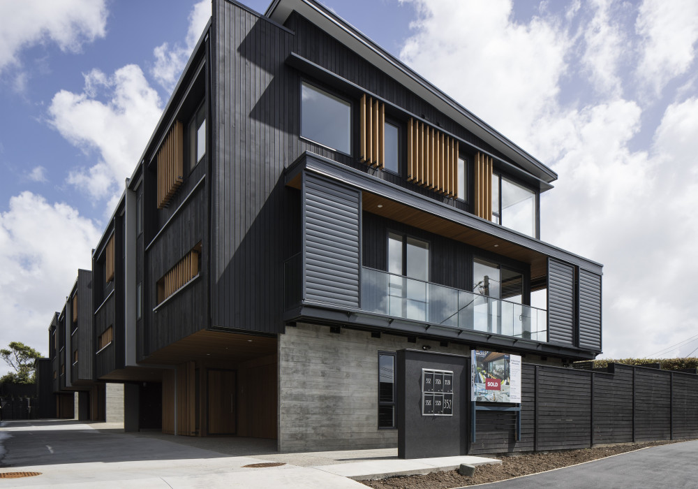 Modern in Mairangi with Resene Pitch Black