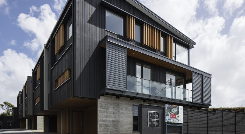 Modern in Mairangi with Resene Pitch Black