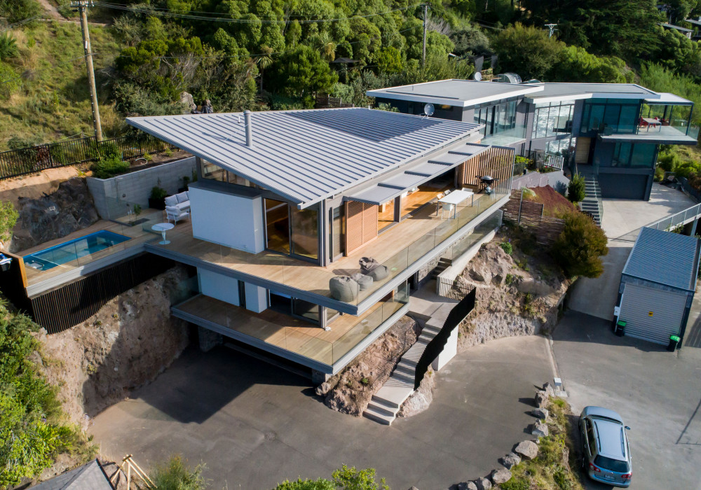 Sea-Side Sail Roof Featuring Solar-Rib with Unobtrusive Solar Power Generation