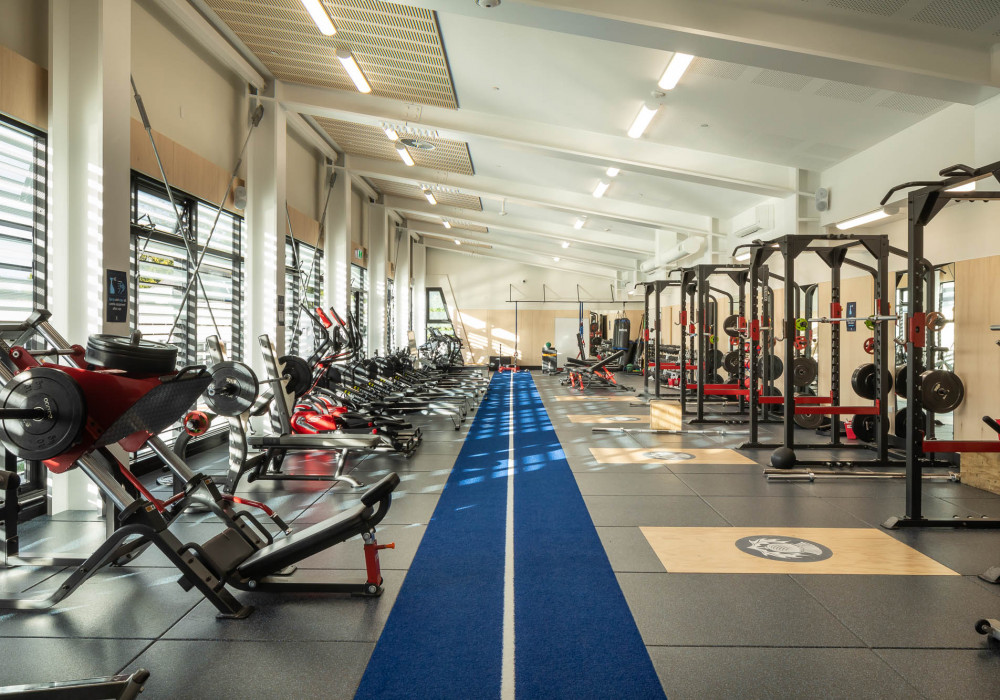 High Impact Gym Tiles Dampen Sound at St Andrews College Fitness Centre