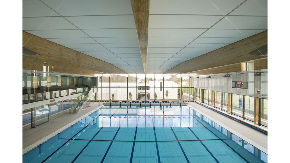 Architectus chose suspended Triton Pool Panels to cover the large expanse of area at St Cuthbert's Girls College.