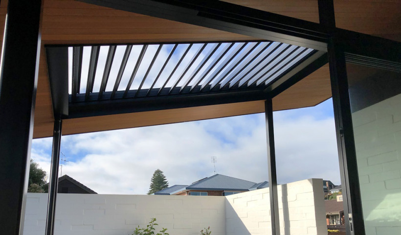 Incorporating Louvres into Low Pitched Patio Roofs