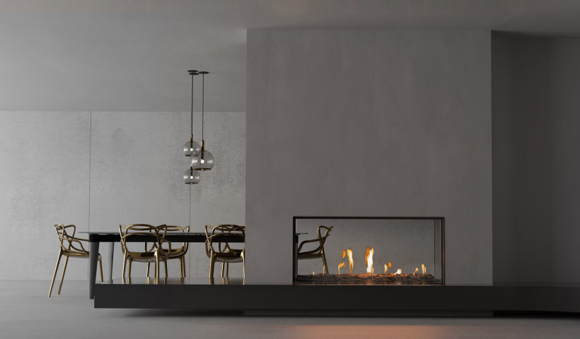 New Gas Fireplace Brings Maximum Drama to Interiors