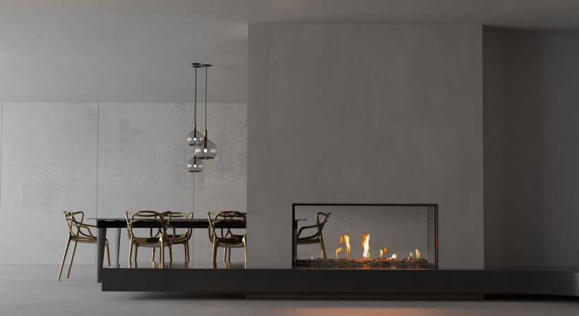 New Gas Fireplace Brings Maximum Drama to Interiors
