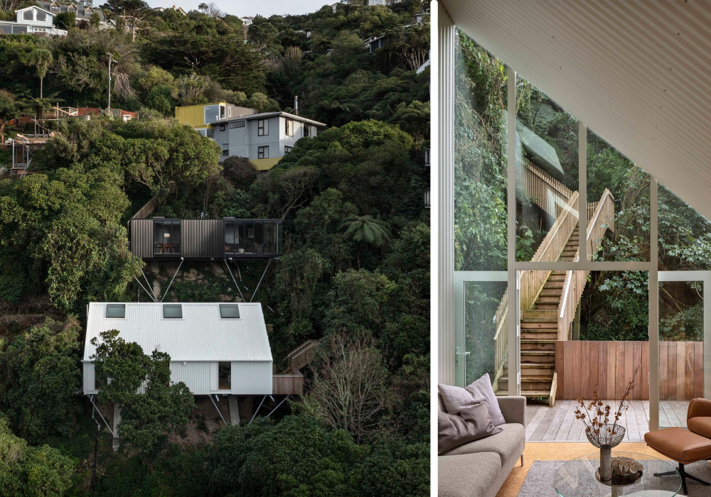 Hillside Habitats: COLORSTEEL Cladding Inside and Out