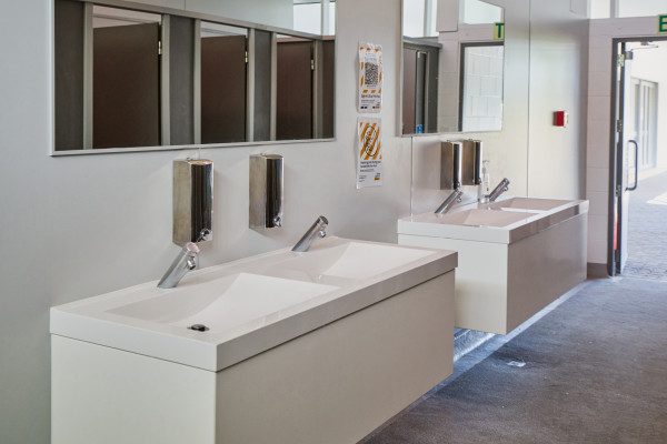 Robust, Hygienic Bathroom Solutions for High Traffic Netball Centre in Hamilton