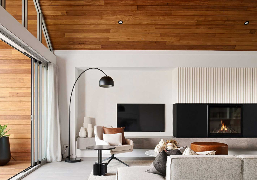 Escea DF990 Gas Fireplace Features in Odyssea by Oswald Homes