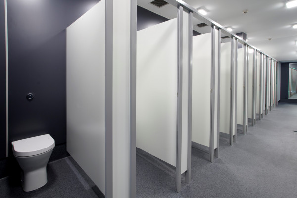 Resco Compact Laminate Spells Durability for Rugby Ground Restrooms 