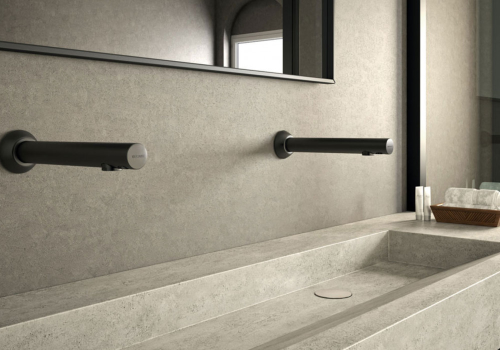 Style Meets Functionality with Delabie’s New Matte Black Binoptic Taps and Mixers