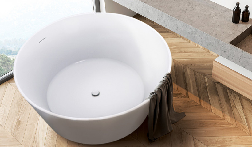 Introducing the New Evok Seamless Round Freestanding Bath