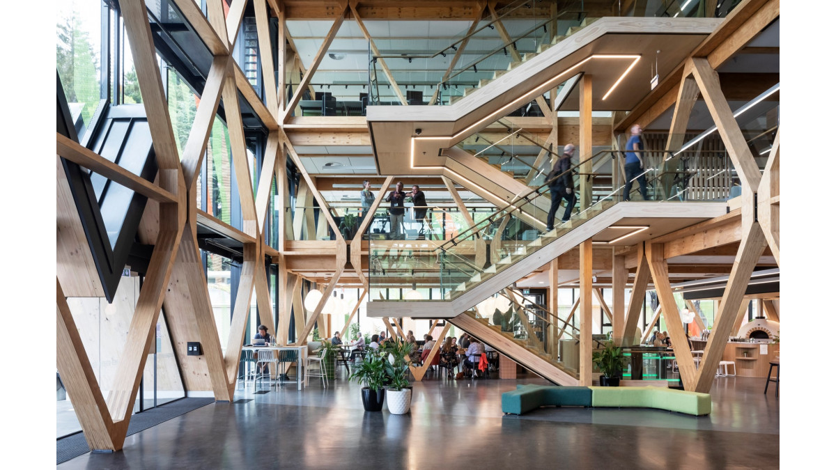 SCION Innovation Hub - Te Whare Nui o Tuteata by RTA Studio and Irving Smith Architects, winner of the Resene Total Colour Neutrals Award.  Photo by Patrick Reynolds.