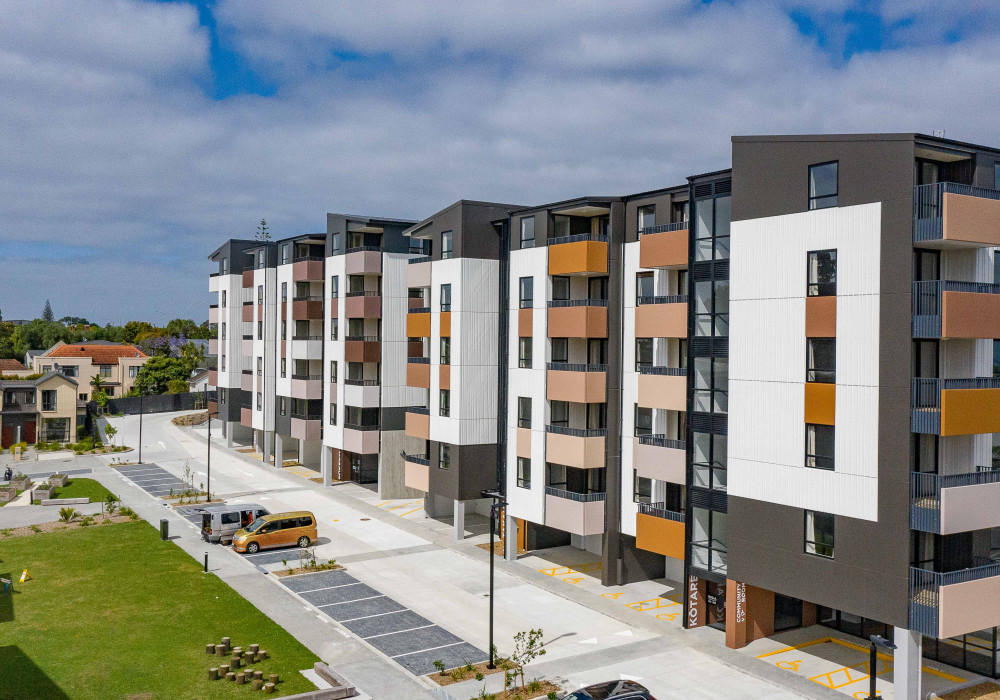 A Durable Finish for Waterview Court with Thoughtful Use of Dulux Colours