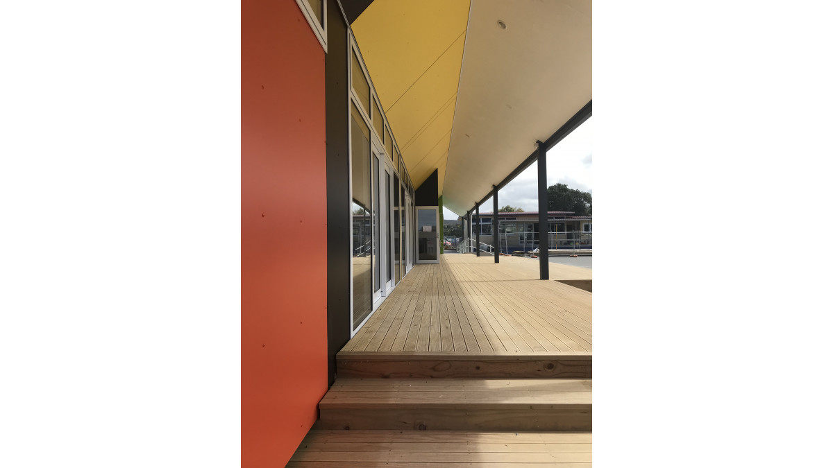 Ruakaka School featuring Trespa Meteon Uni-Colour. 