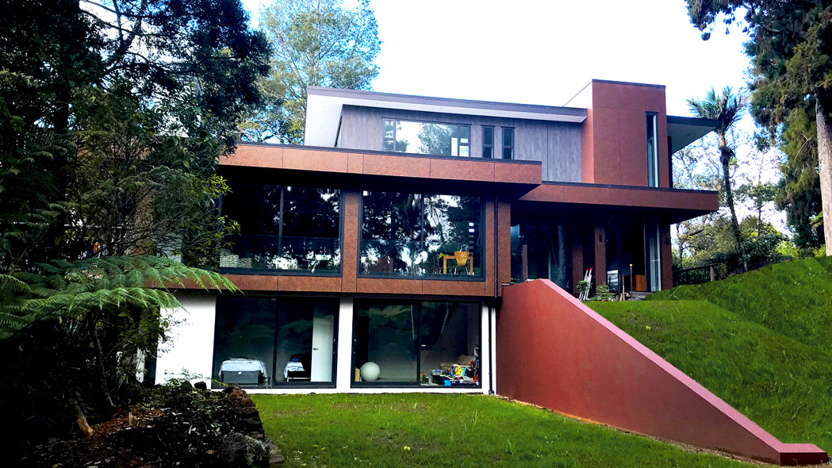 A high-end residential home featuring Trespa Meteon Wood Decor and Naturals. 