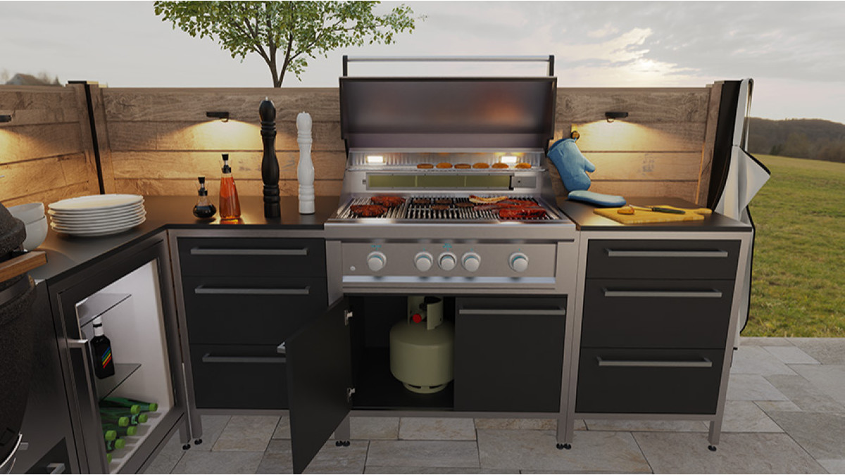 Veosys featured in outdoor kitchen.