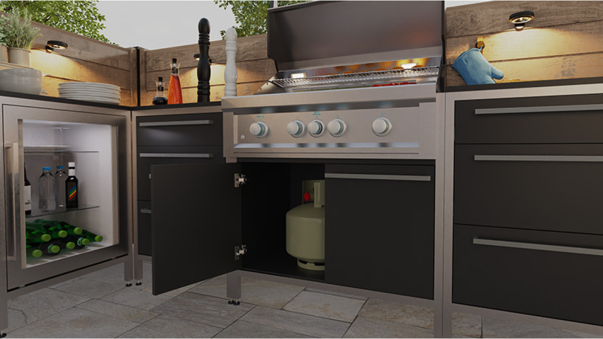 Veosys featured in outdoor kitchen.