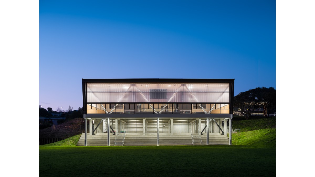 The High School Gym - APL 40mm Seismic Suite with polycarbonate panels above for glare-free light.