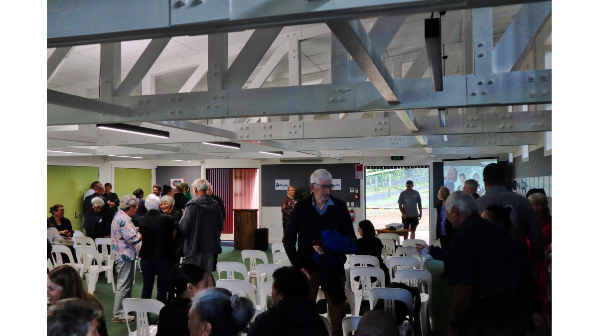 Attendees at the official opening by Waipā District Council Mayor, Susan O'Regan