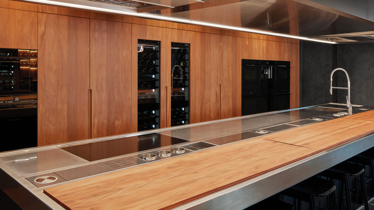 Prime Toitu Veneer - NZ Totara. Fisher & Paykel Experience Centre.