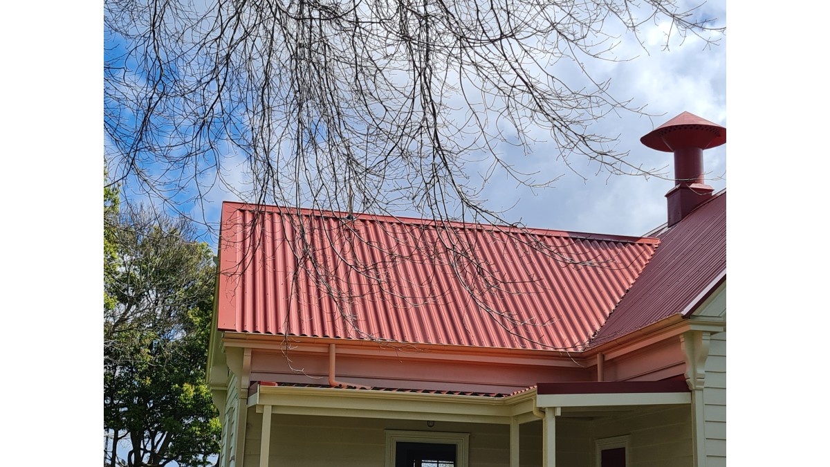 True Oak Deep on a dual pitch roof.
