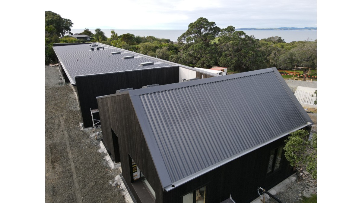 True Oak Deep on a roof with varied pitch.