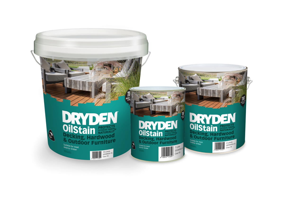 Introducing Dryden OilStain for Decking, Hardwood and Outdoor Furniture