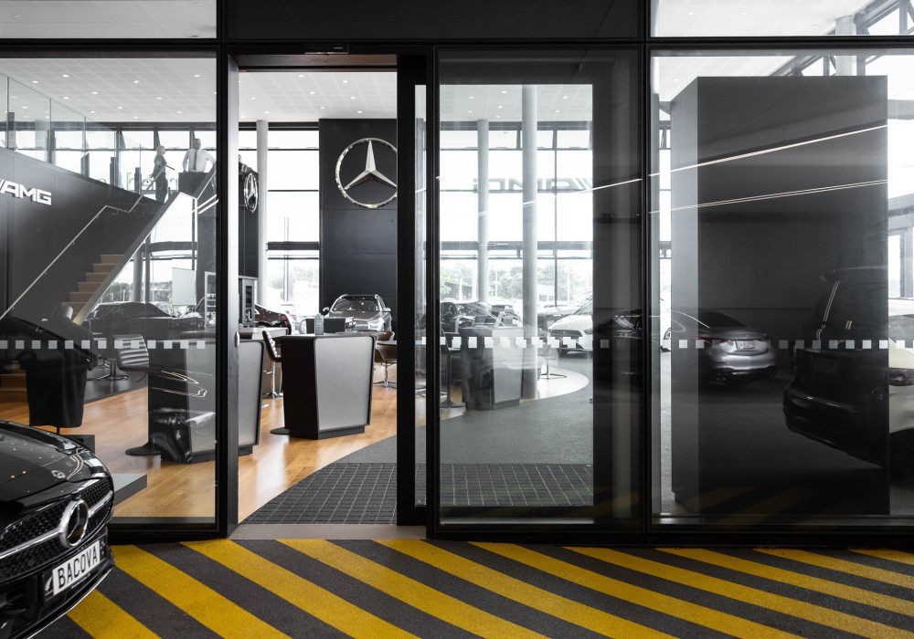 Shuttle Entrance Matting Keeps Floors Pristine at Mercedes Benz Showroom