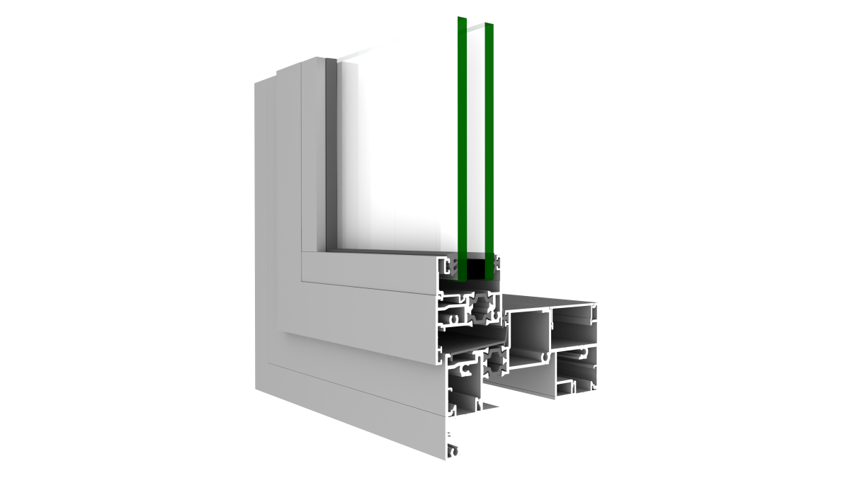 Awning window with facing adaptor on the frame for 20mm weather cover.