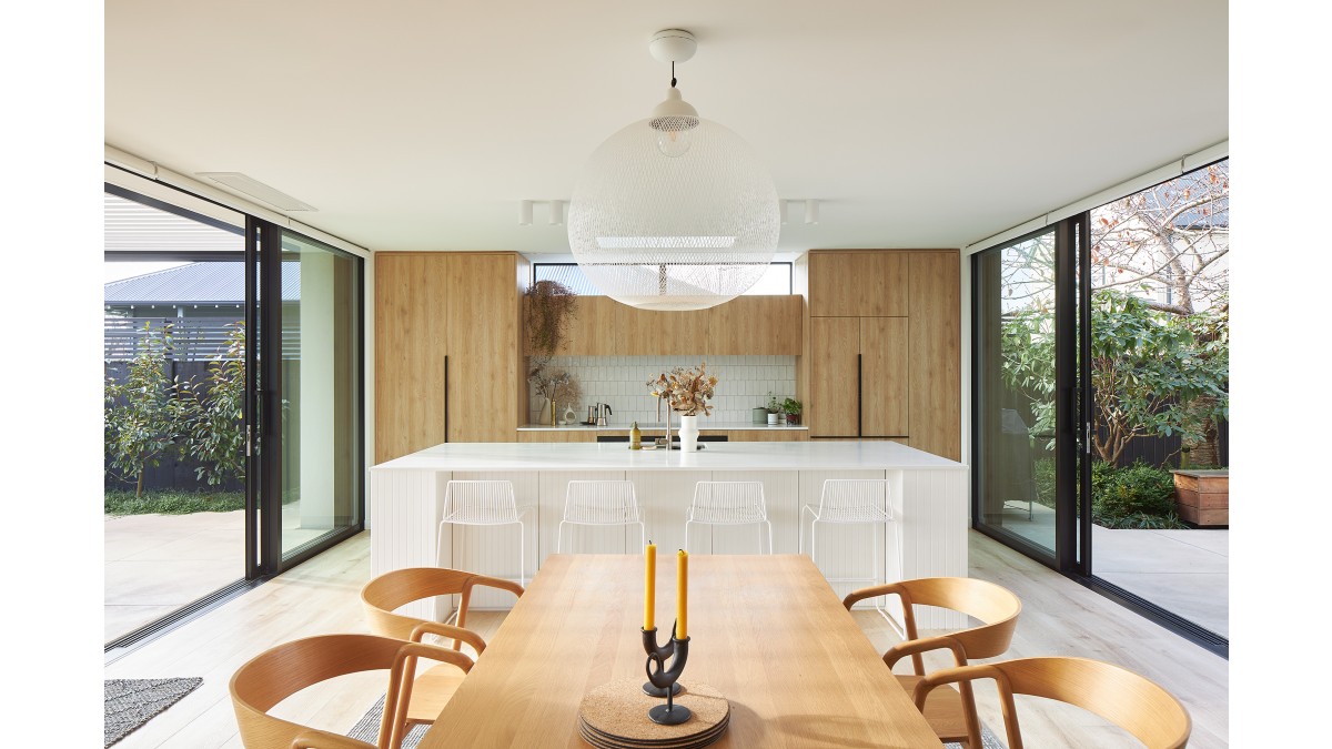 Metro Series Sliding Doors open to both the front and back of the home.