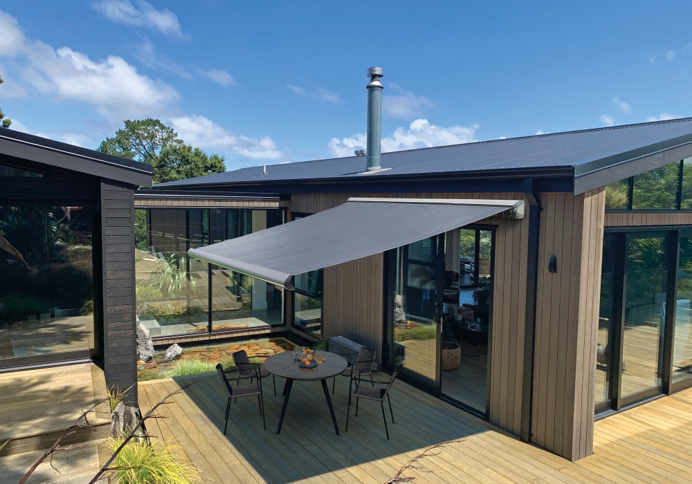 Enhanced Outdoor Living with the Delfina Folding Box Arm Awning