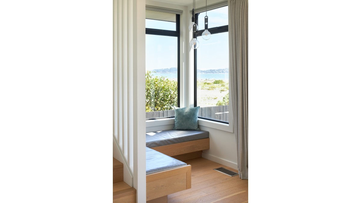Awning windows open electronically for ventilation control.