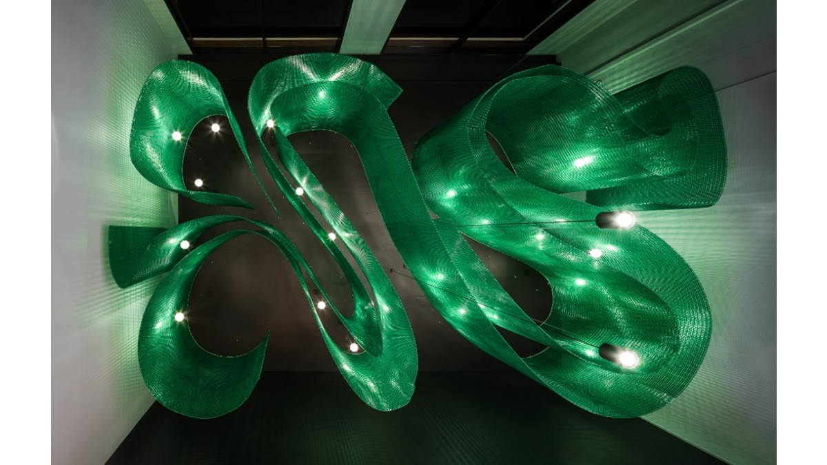 One NZ Ceiling Feature<br />
Designed by: Warren & Mahoney<br />
Photograhed by: Dennis Radermacher, Lightforge