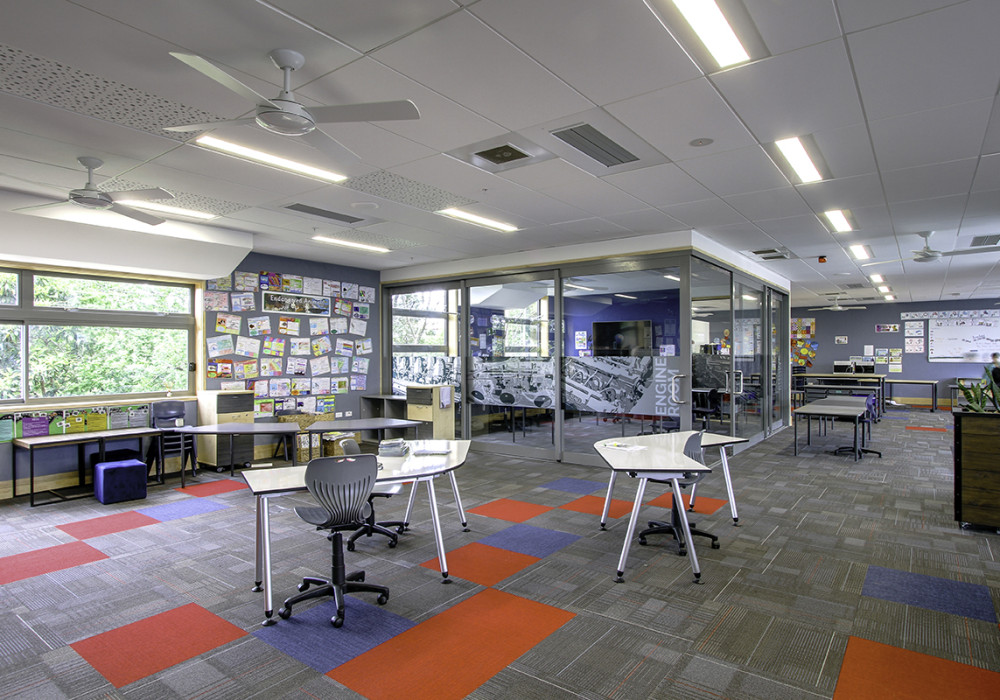 Phonic Absorb Ceiling Tile and Floc Panel for Learning Environments