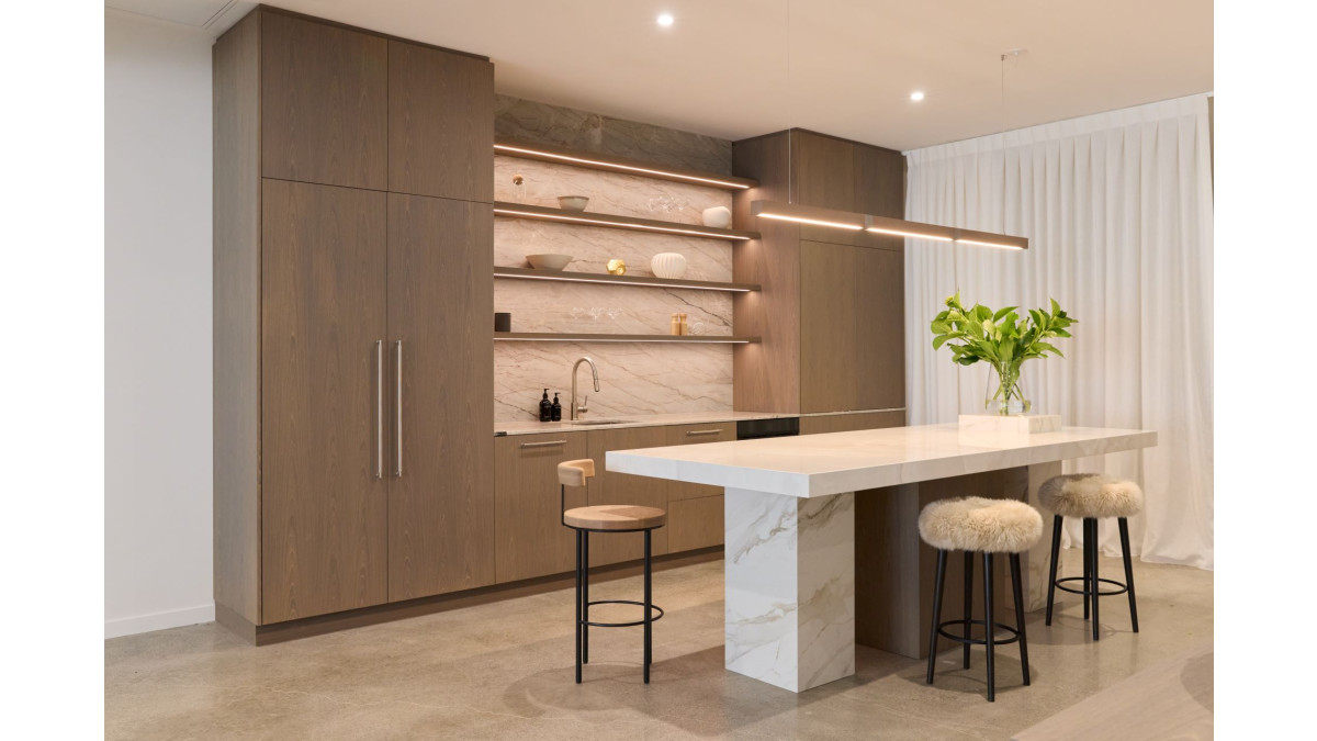 Kitchen in Bestwood Evoake crown cut by Modi Design & Fineline Joinery.