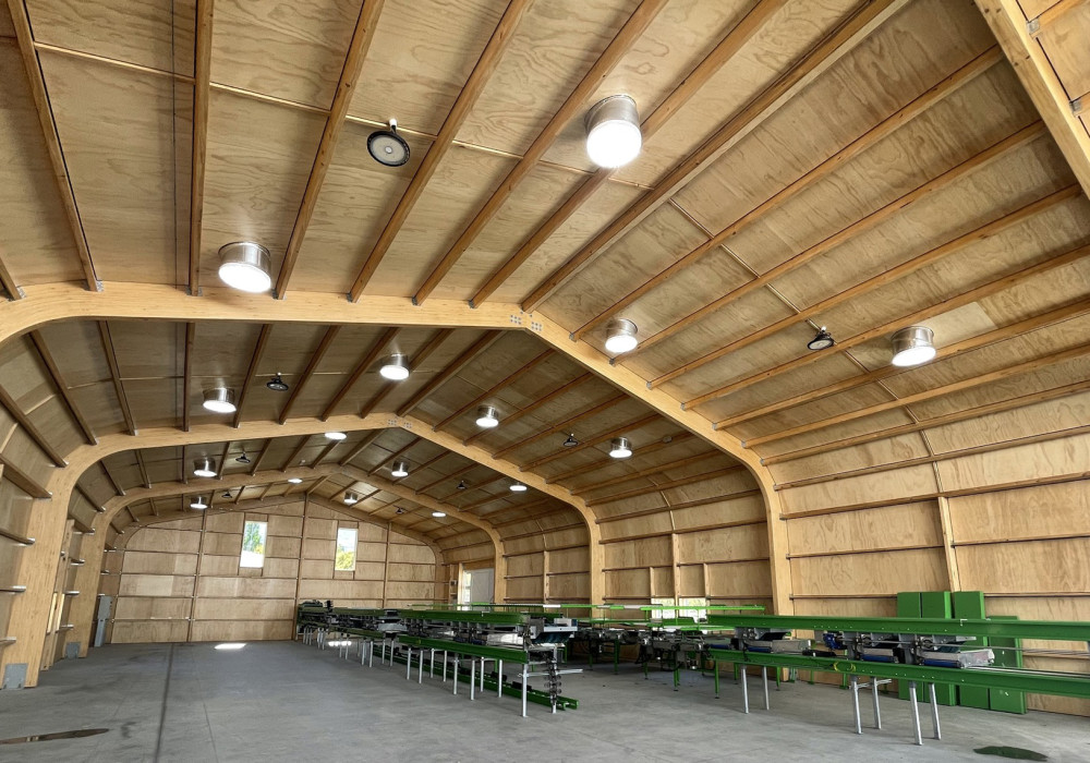 Curved Techlam Beams Bring Wow Factor to Jackson Orchards